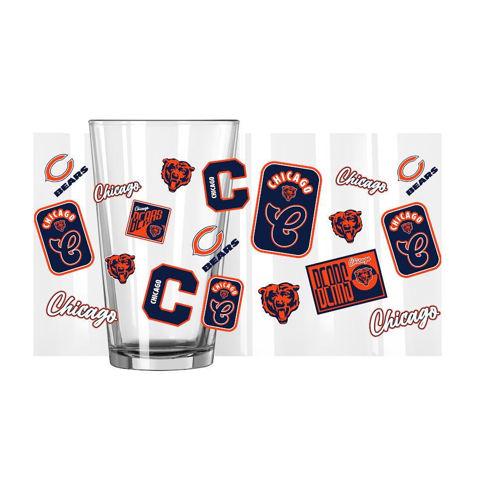 Chicago Bears Dreamweave Design 16oz Pint Glass