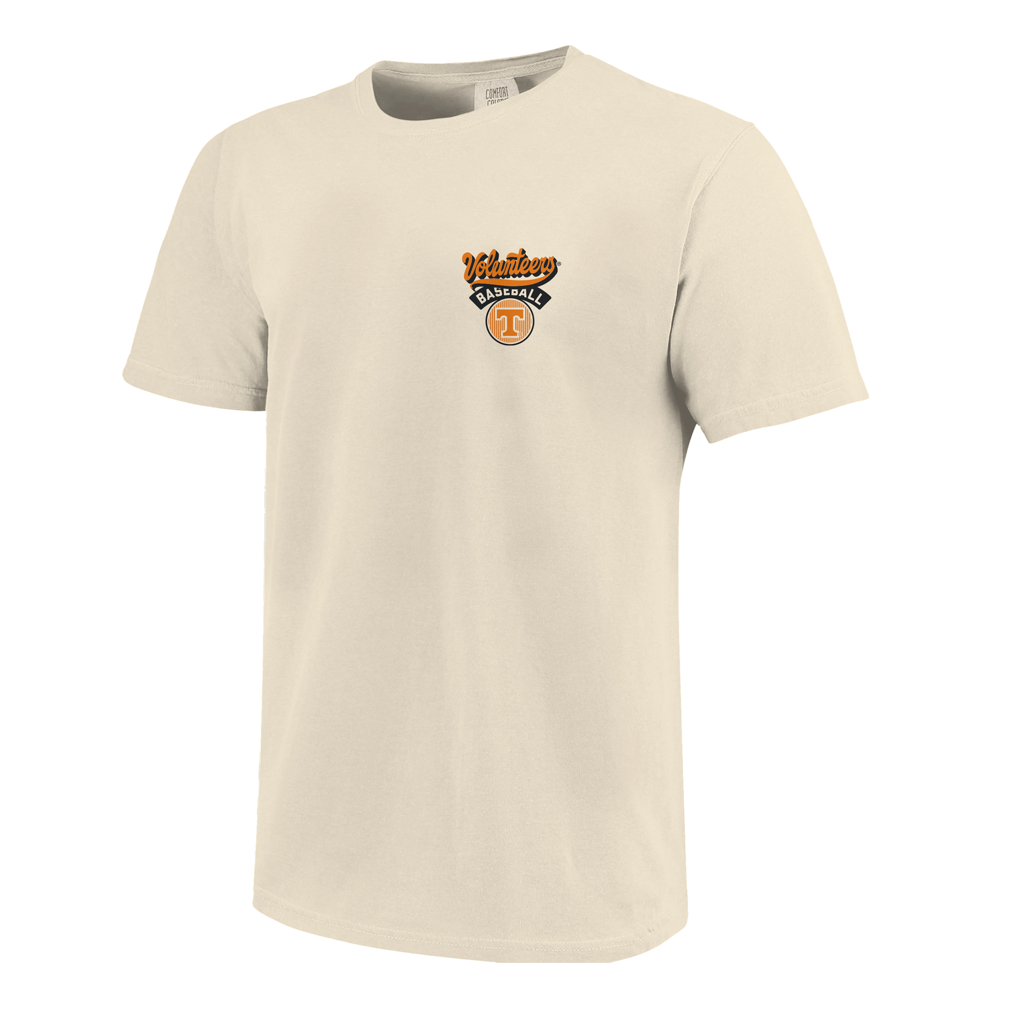 Tennessee Volunteers - NCAA Modern Script Stripes Comfort Color Short Sleeve T-shirt