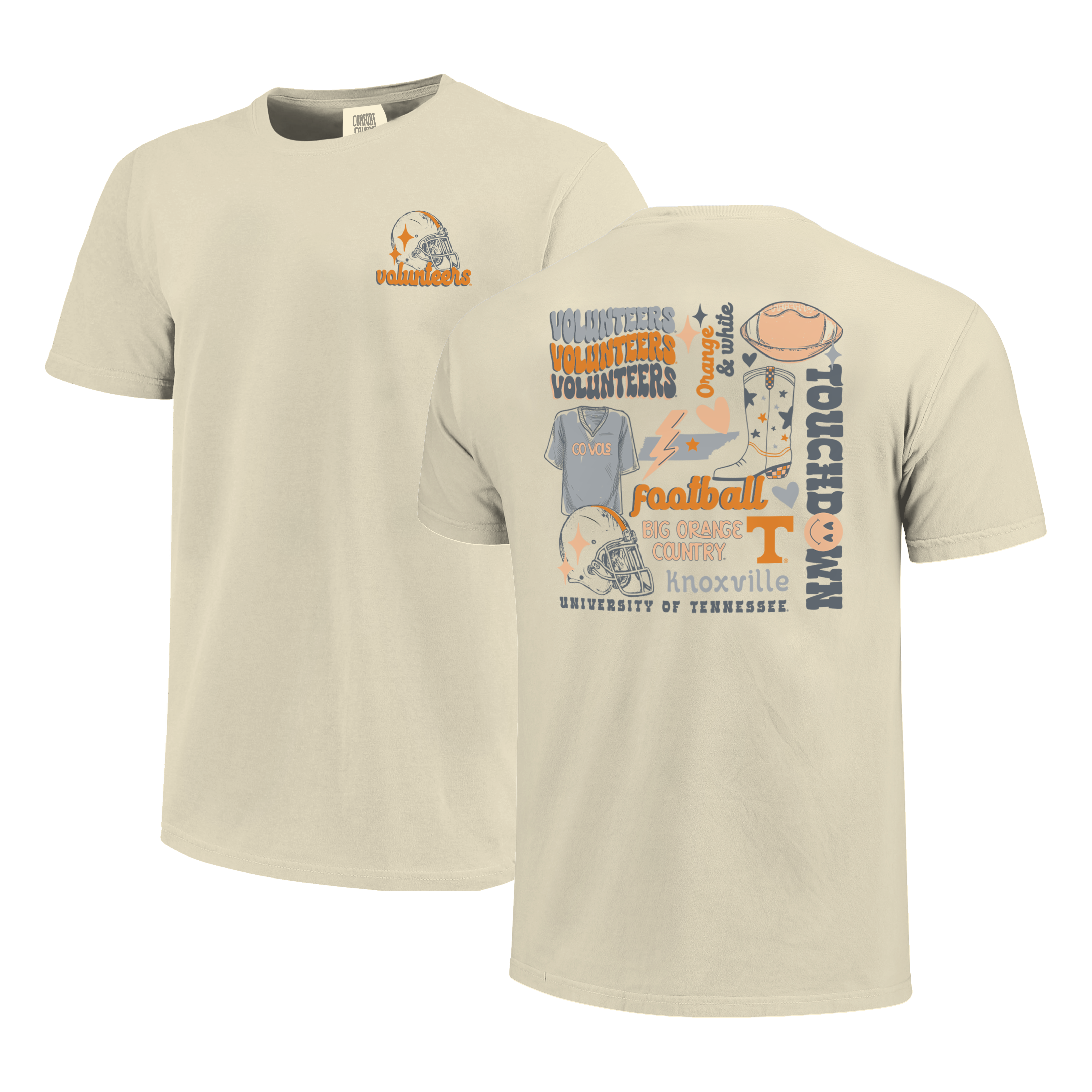 Tennessee Volunteers - NCAA Football Season Comfort Color Short Sleeve T-shirt