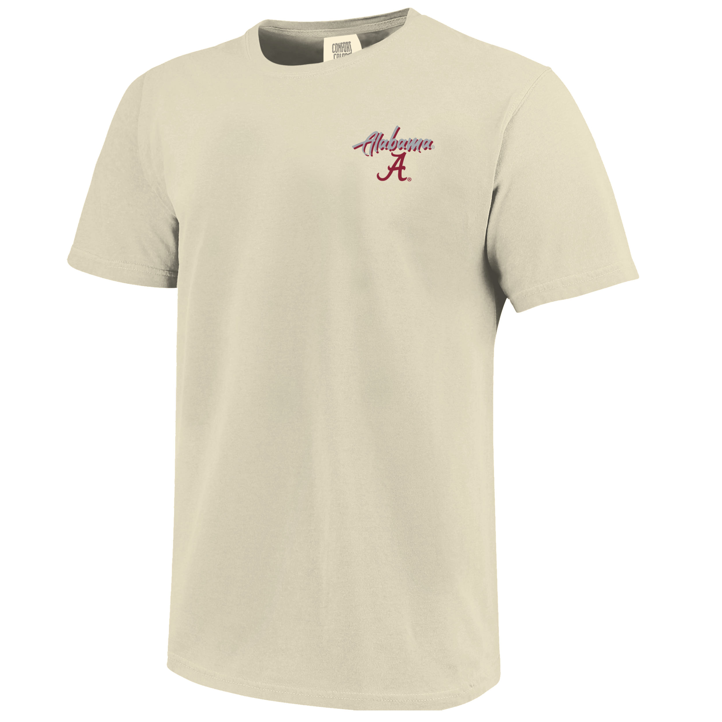 Alabama Crimson Tide - NCAA Hand Dawn Campus Stack Comfort Color Short Sleeve T-Shirt
