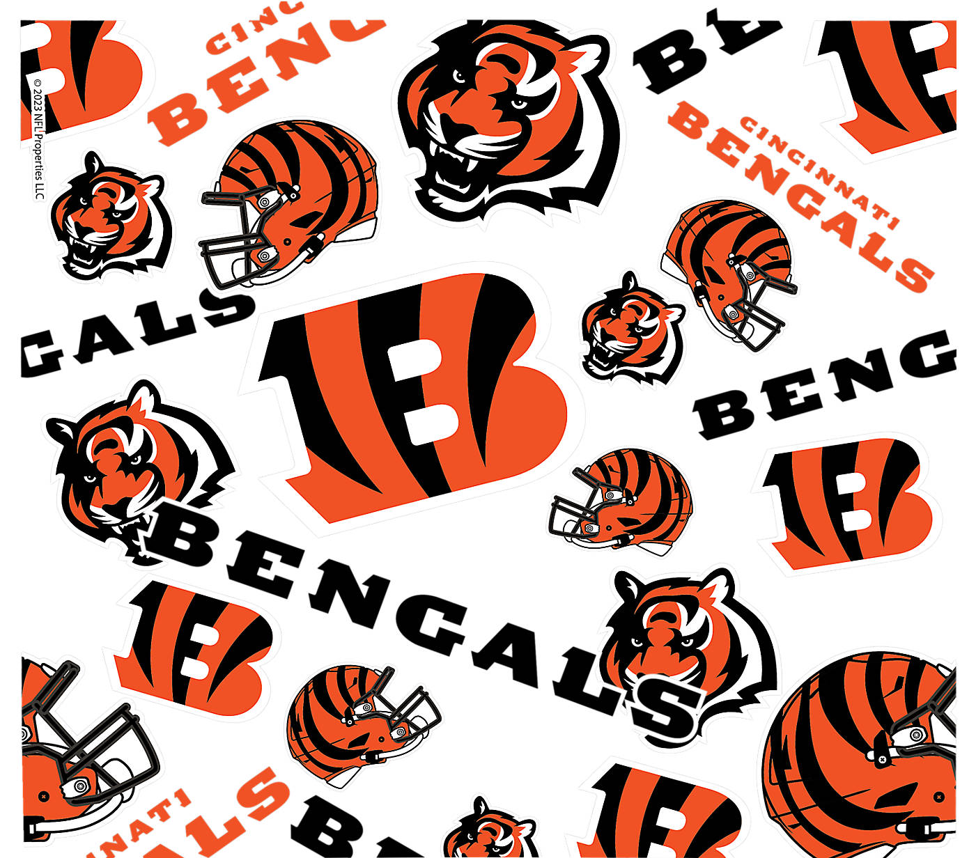 NFL Cincinnati Bengals - All Over 24Oz PPlastic Water Bottle