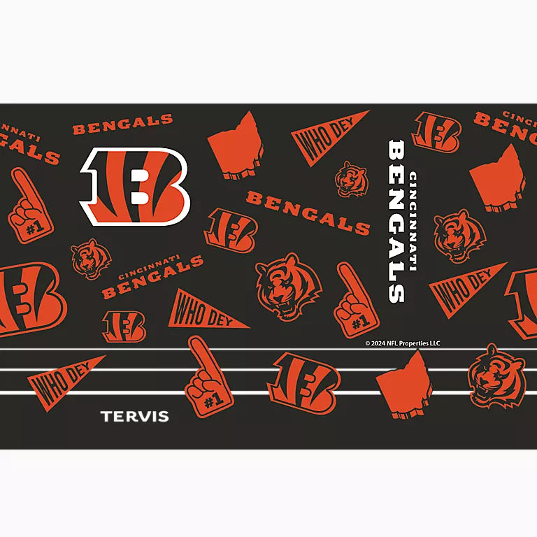 Cincinnati Bengals - NFL Swag Stainless Steel Tumbler with Slider Lid