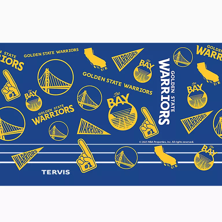 Golden State Warriors - NBA Swag Stainless Steel Tumbler with Slider Lid