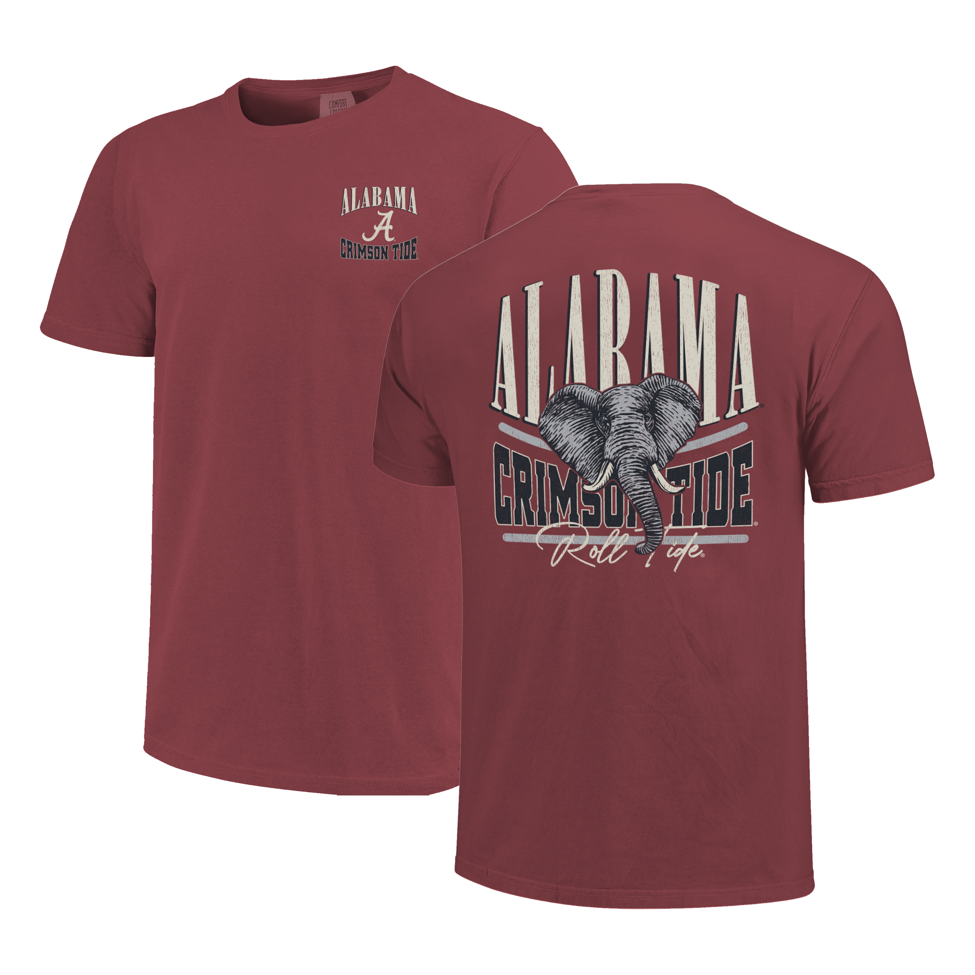 Alabama Crimson Tide - NCAA Stretch Type Mascot Short Sleeve T-Shirt