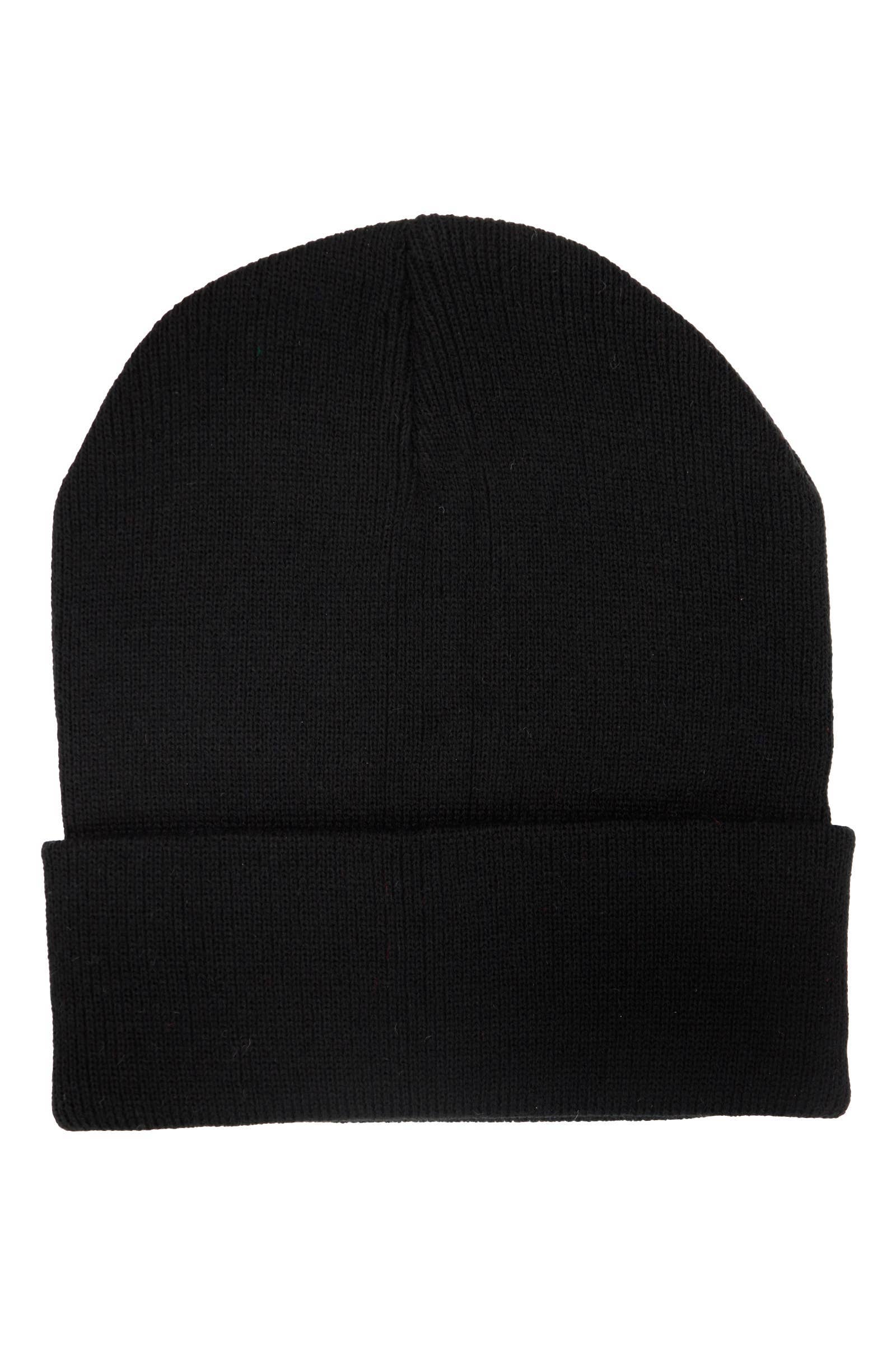 Adults Classic Solid Acrylic Cuffed Beanie