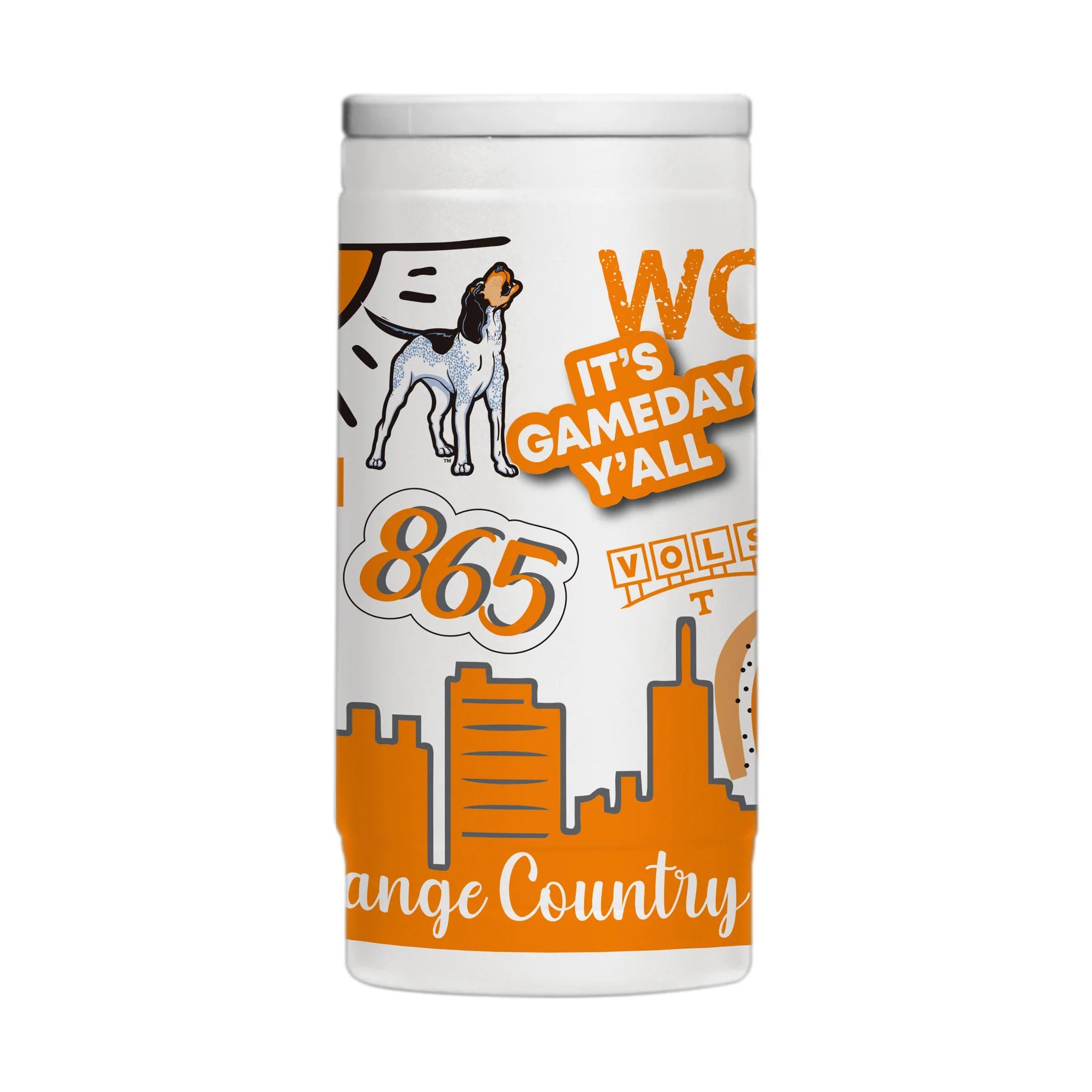 Tennessee Volunteers - 12oz Native Powdercoat SlimCan Coolie