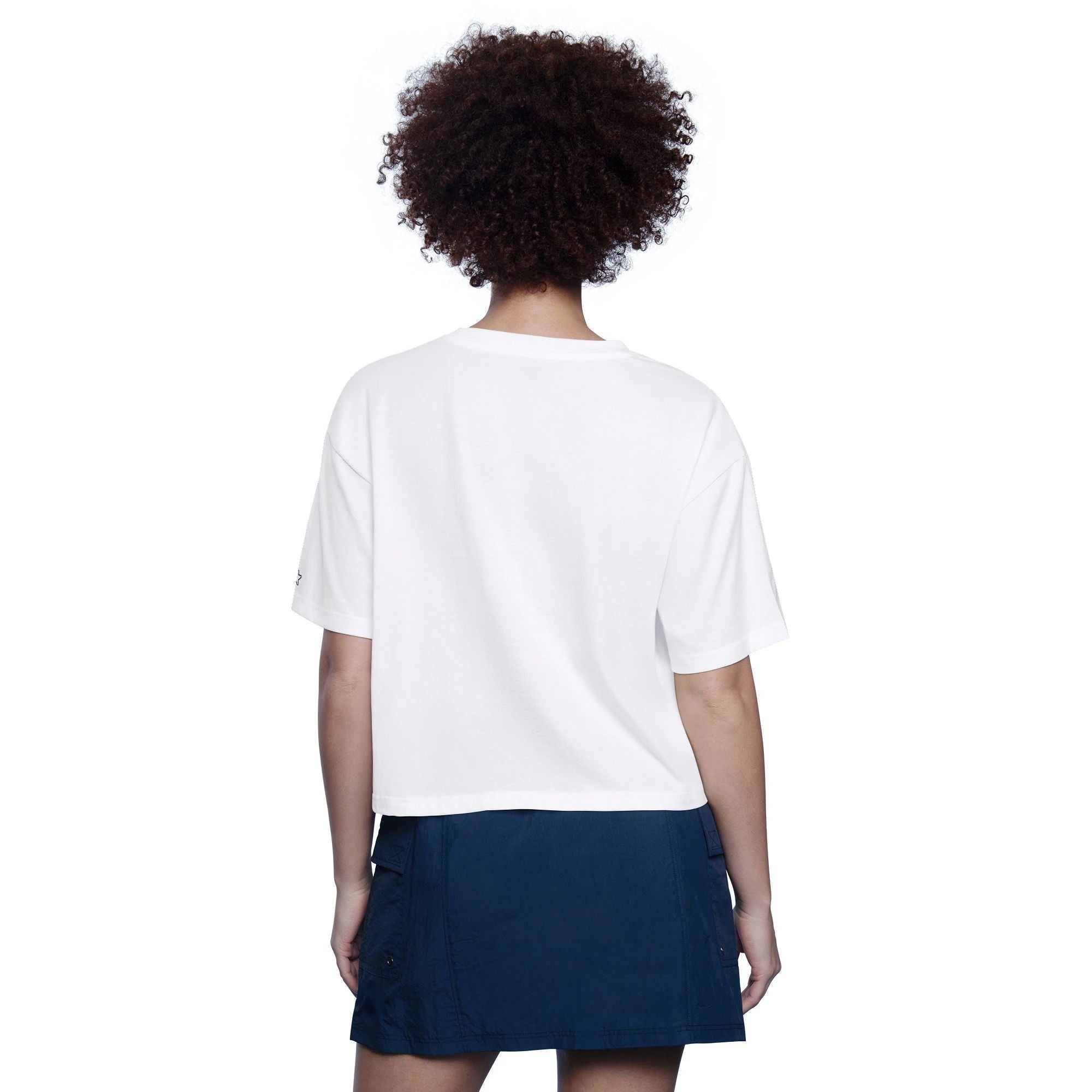 Dallas Cowboys - Play The Ball White Crop Tee T-Shirt