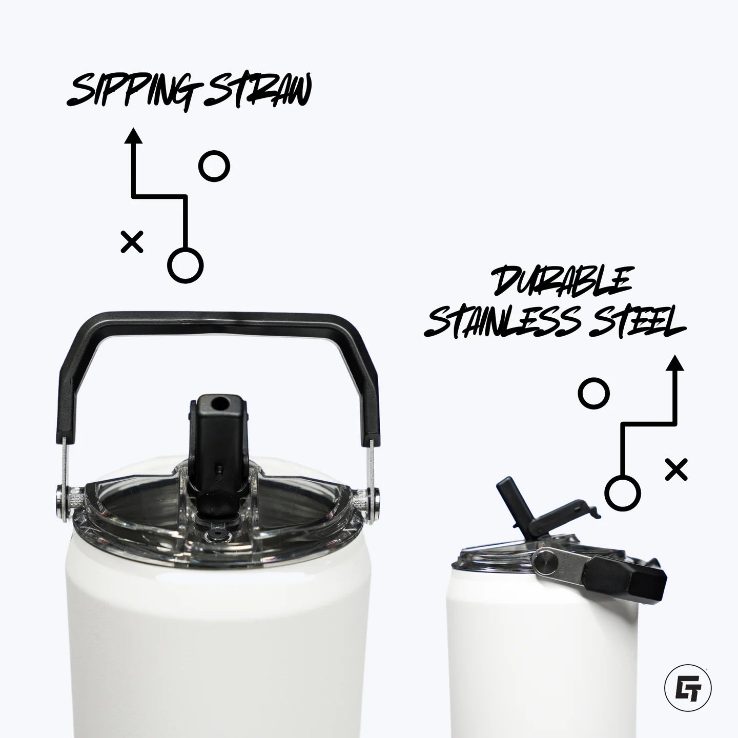 Alabama Crimson Tide - White Carry 40oz Stainless Steel Tumbler