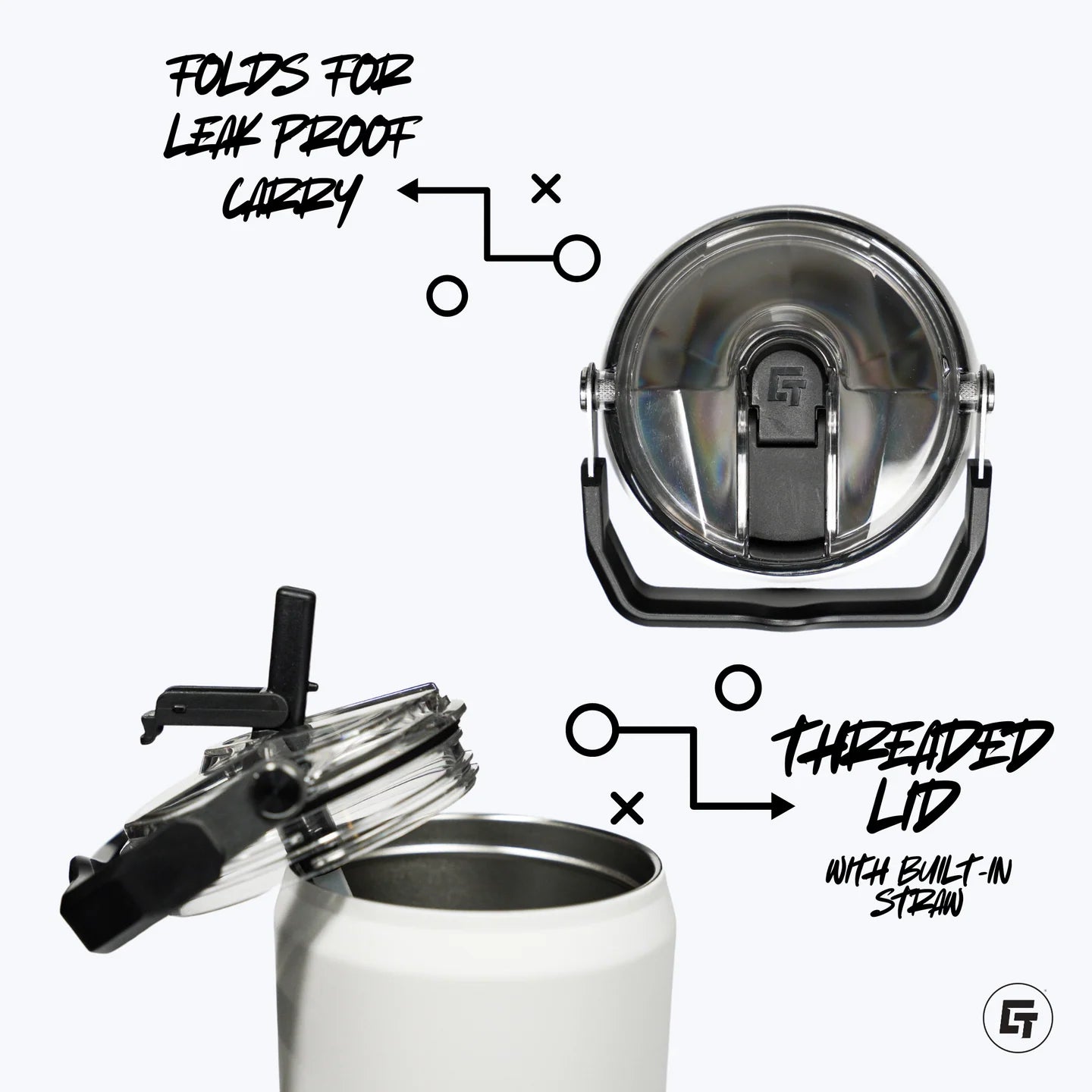 Alabama Crimson Tide - White Carry 40oz Stainless Steel Tumbler