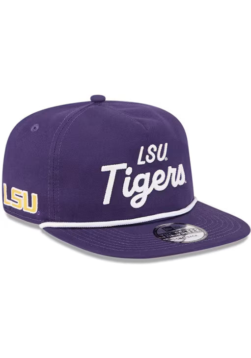 LSU Tigers - Golfer Team Text Snapback Hat, New Era
