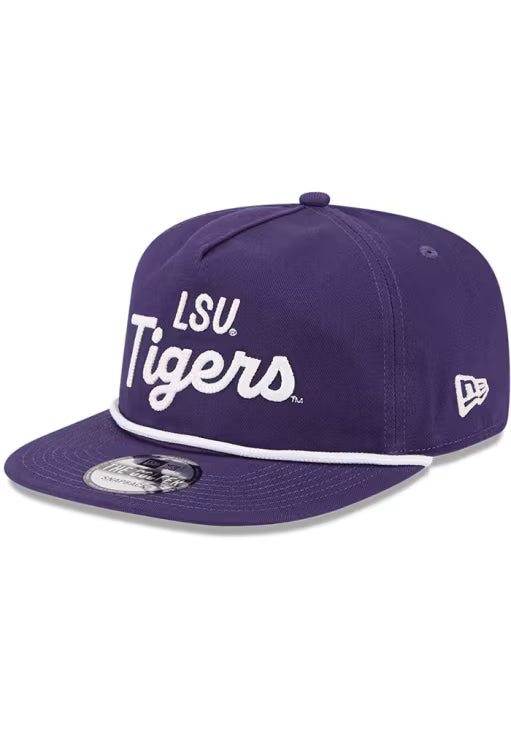 LSU Tigers - Golfer Team Text Snapback Hat, New Era