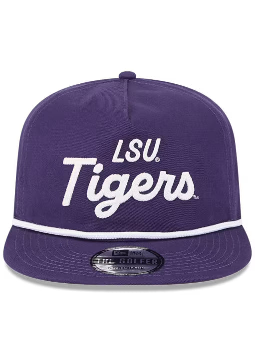 LSU Tigers - Golfer Team Text Snapback Hat, New Era