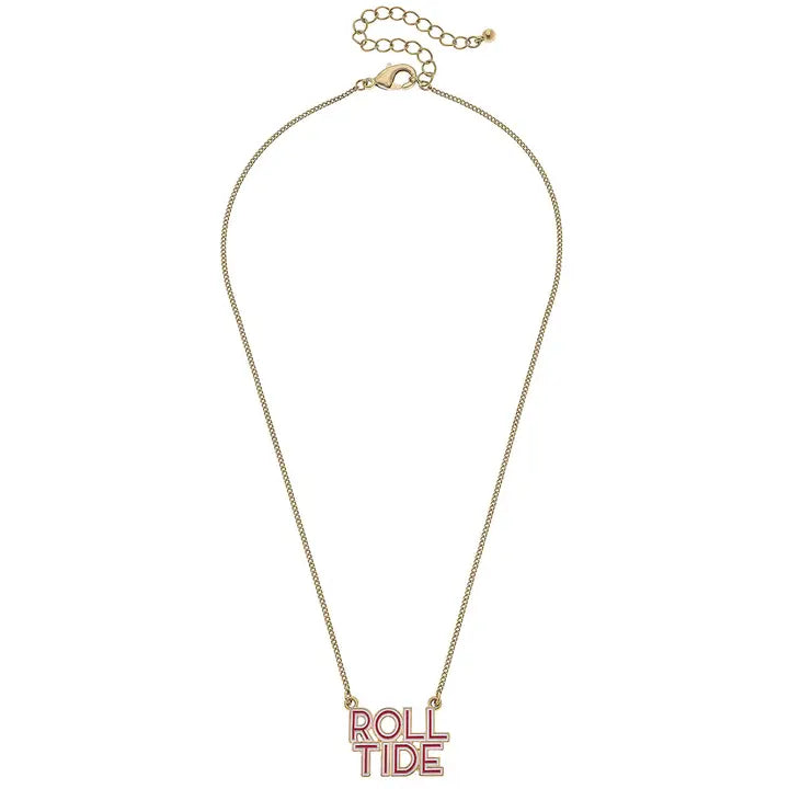 Alabama Crimson Tide - NCAA Outline Enamel Necklace