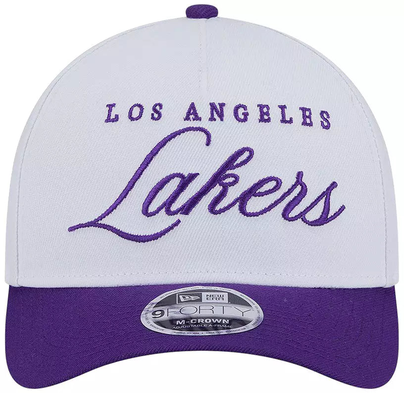 Los Angeles Lakers - 9Forty 2025 Draft M-Crown A-Frame Adjustable Hat, New Era