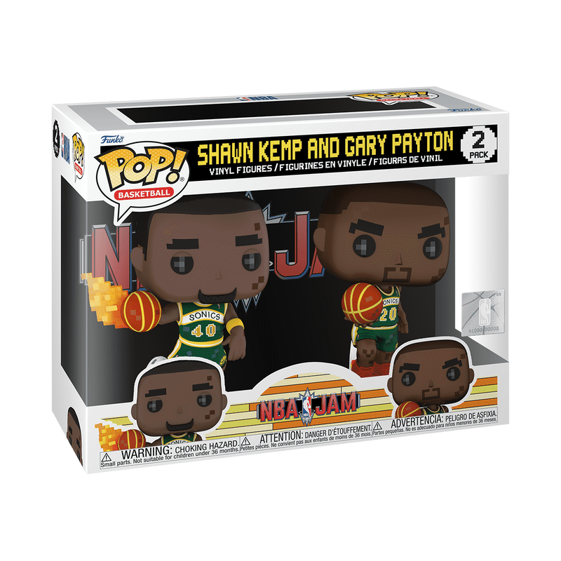 Funko POP! NBA: 8-Bit - Shawn Kemp & Gary Payton 2-Pack Vinyl Figure