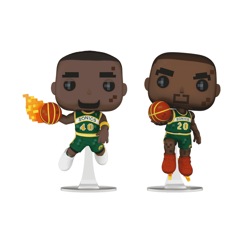 Funko POP! NBA: 8-Bit - Shawn Kemp & Gary Payton 2-Pack Vinyl Figure