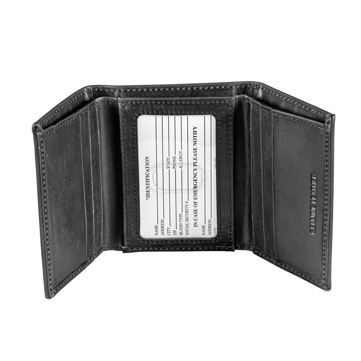 Tennessee Volunteers - University of Tennessee Black Leather Trifold Wallet