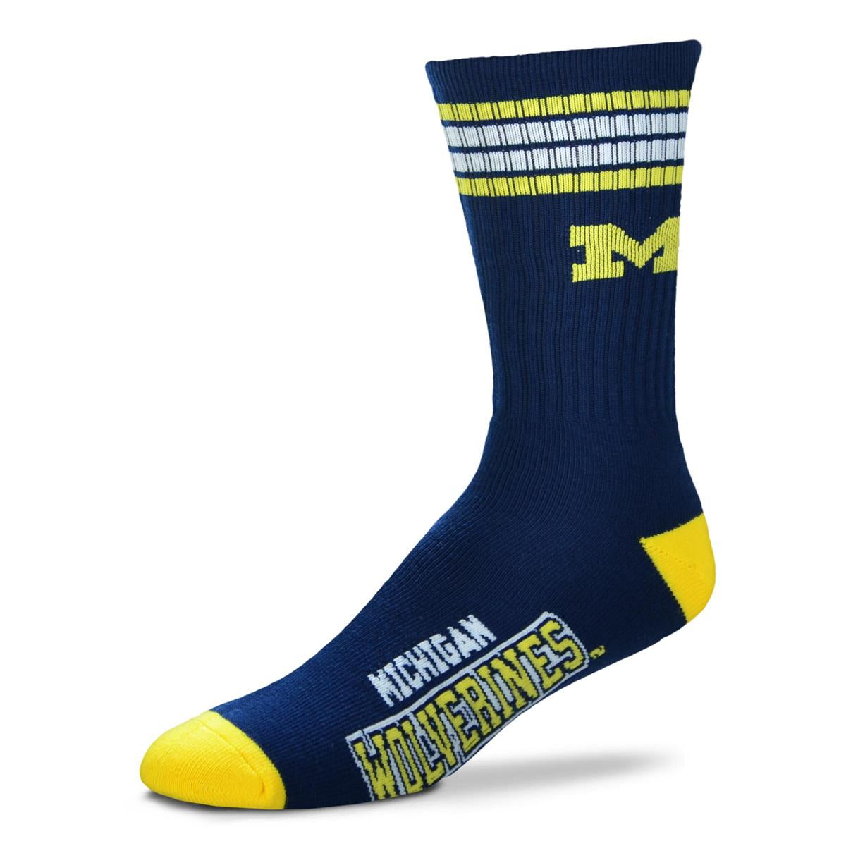 Michigan Wolverines - 4 Stripe Deuce Socks