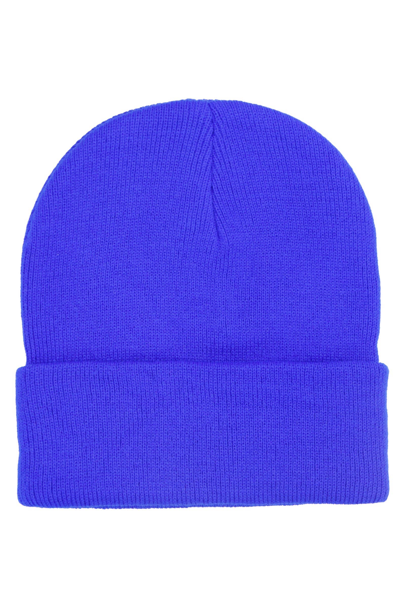 Adults Classic Solid Acrylic Cuffed Beanie