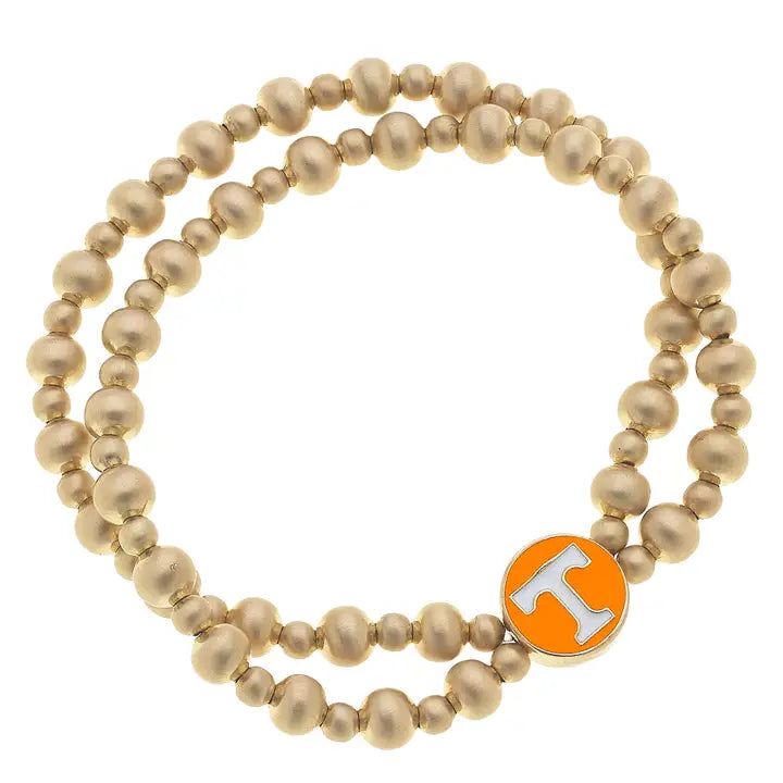 Tennessee Volunteers - 2-Row Ball Bead Stretch Bracelet
