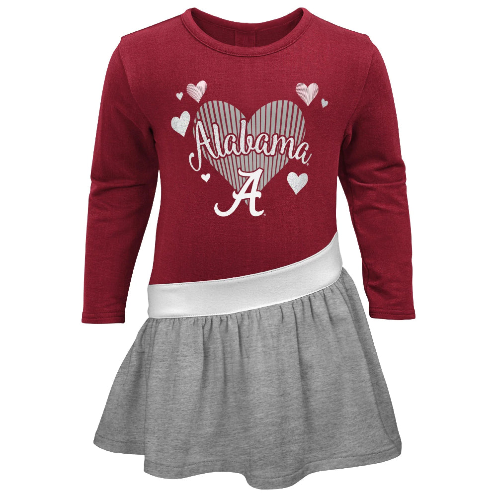Alabama Crimson Tide - NCAA Toddler Heart to Heart Tunic Dress
