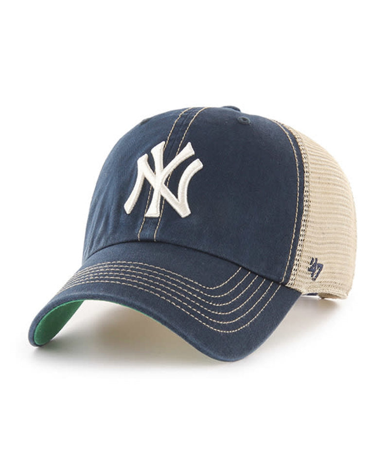 New York Yankees - Trawler Navy White Clean Up Adjustable Hat, 47 Brand