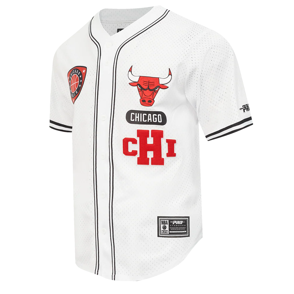 Chicago Bulls - NBA Letterman Men's Mesh Button Down Shirt