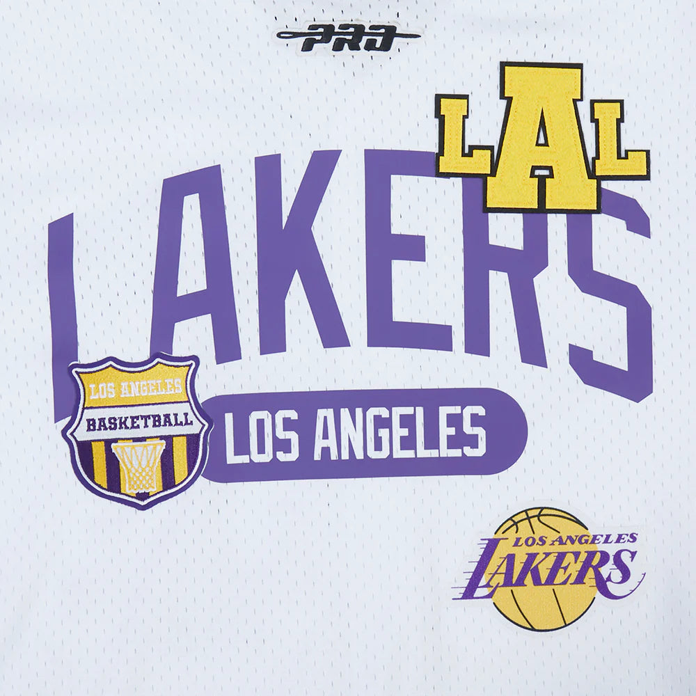Los Angeles Lakers - NBA Letterman Men's Mesh Button Down Shirt