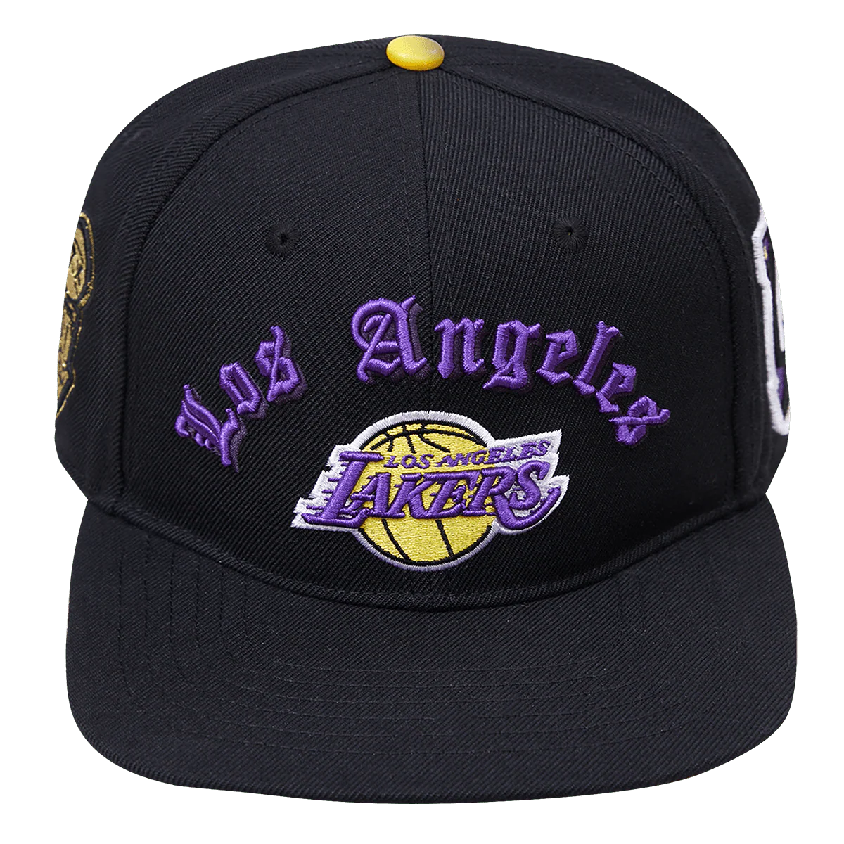 Los Angeles Lakers - NBA Old English Black Snapback Hat