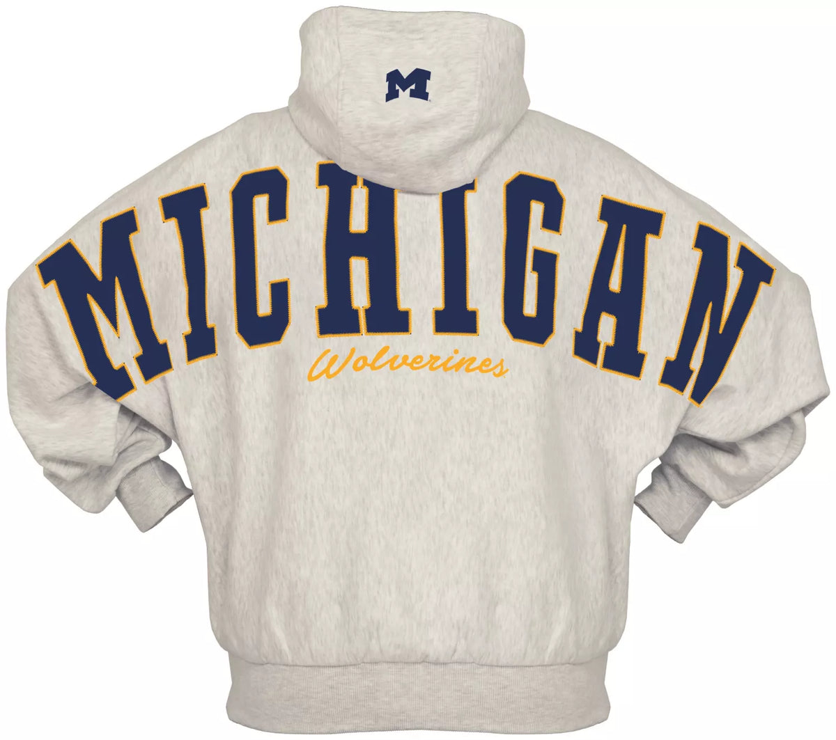 Michigan Wolverines - "Belvedere" Single-Piece Dolman-Style Oversize Hoodie