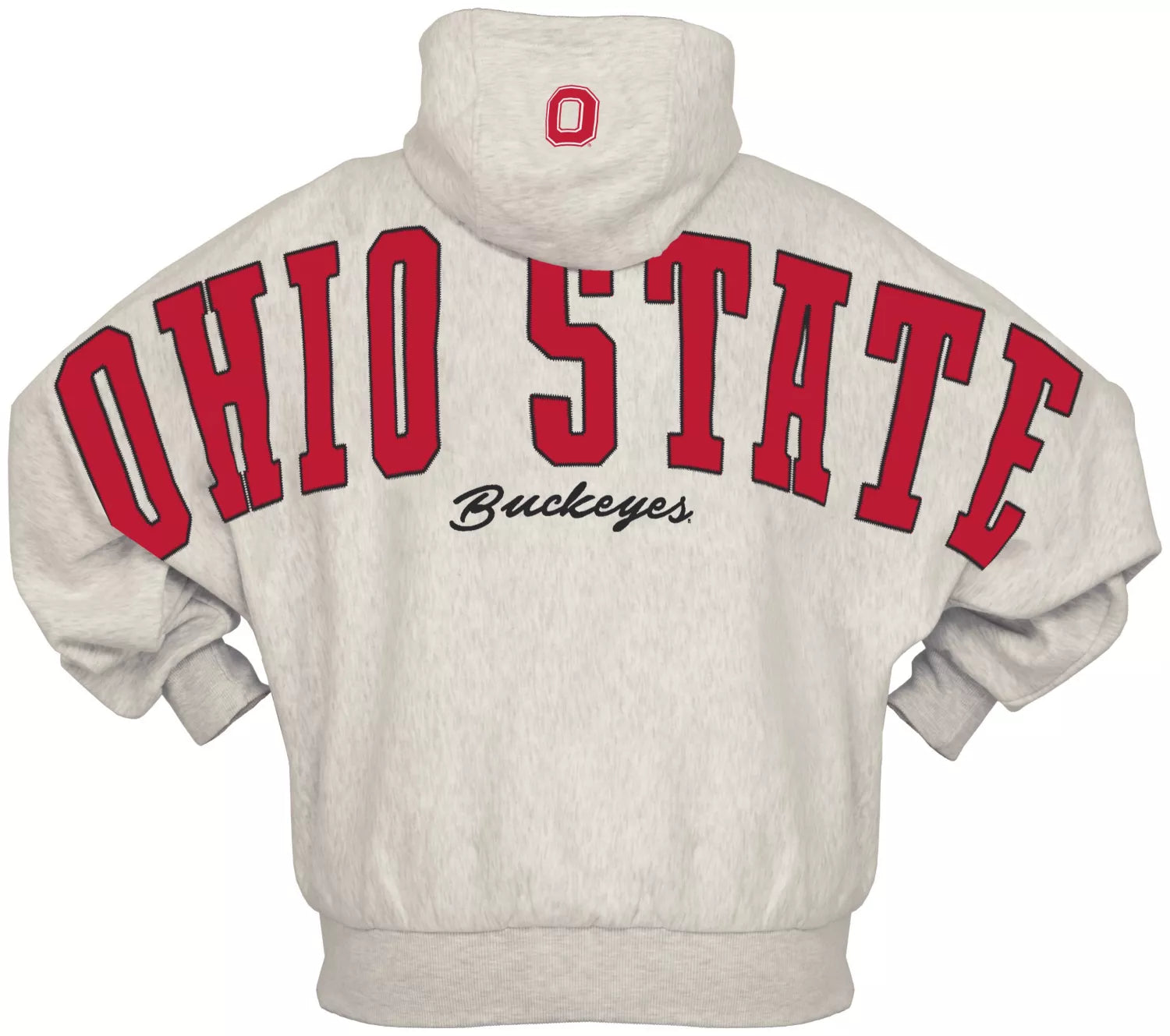 Ohio State Buckeyes - "Belvedere" Single-Piece Dolman-Style Oversize Hoodie