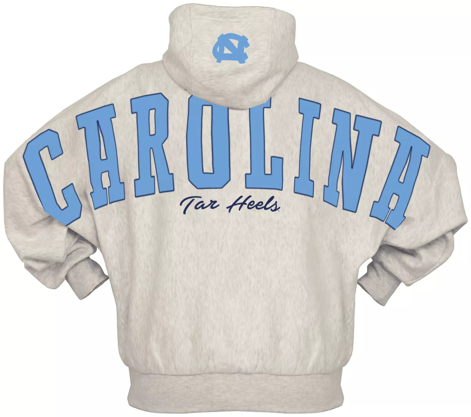 North Carolina Tar Heels - "Belvedere" Single-Piece Dolman-Style Oversize Hoodie