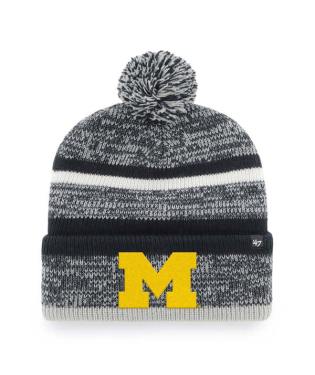 Michigan Wolverines - Navy CFP Bowl ID Northward Cuff Knit Beanie with Pom, 47 Brand