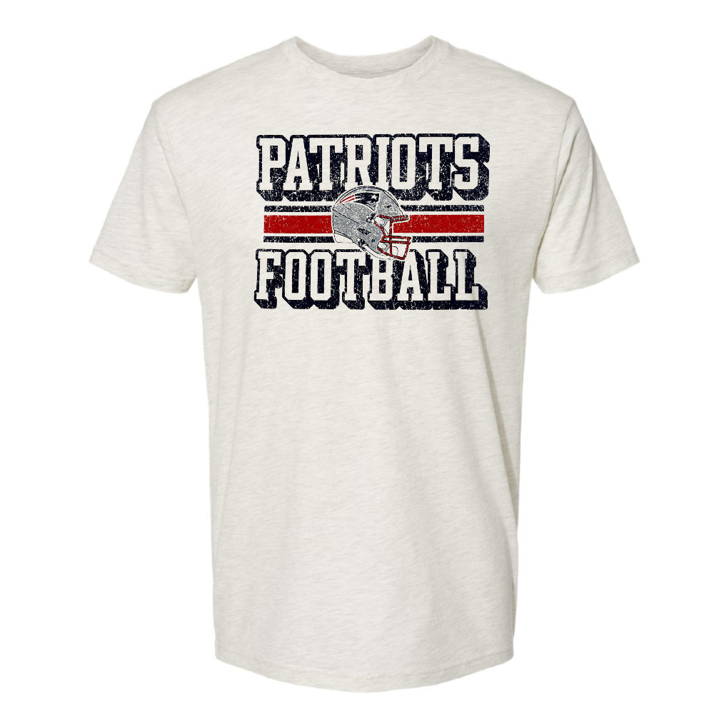 New England Patriots - NFL Helmet With Patriot Head Logo Short Sleeve T-Shirt