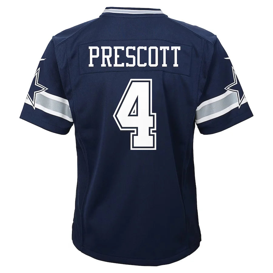 Dallas Cowboys - Dak Prescott #4 Nike Navy Game Replica Kids Jersey