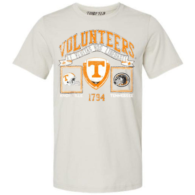 Tennessee Volunteers - Tennessee Vols Prep Patch Off White Thrifted Tee T-shirt