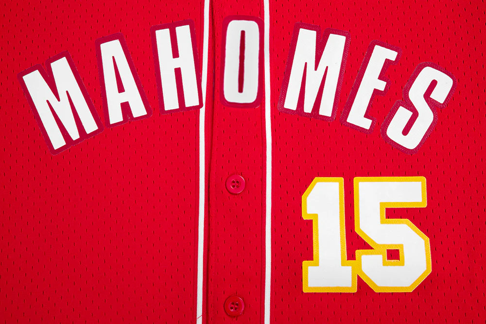 Kansas City Chiefs - NFL Patrick Mahomes #15 Mesh Bottom Down Men's Adult Shirt