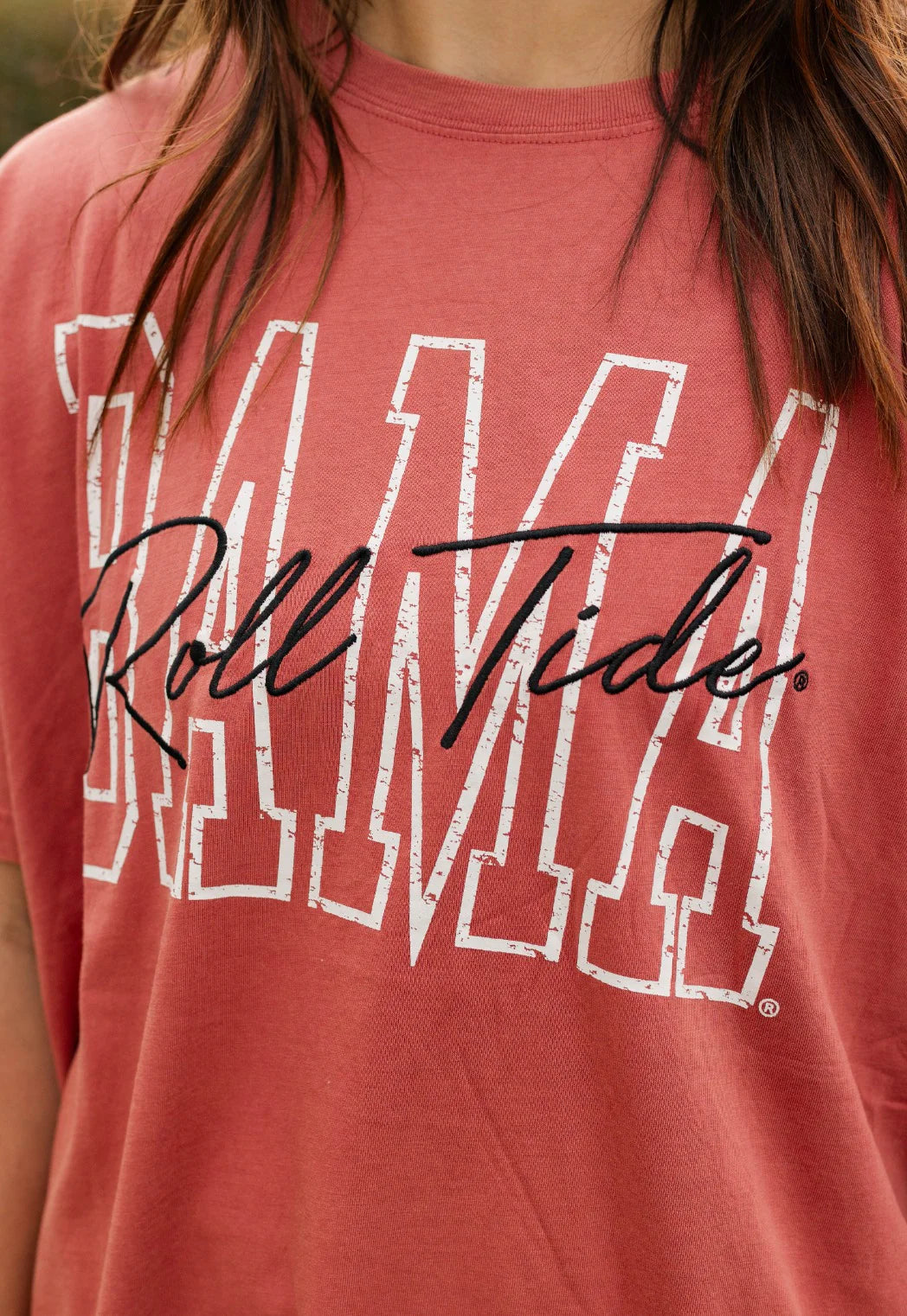 Alabama Crimson Tide - Owens Outline Oversized Band Tee T-shirt