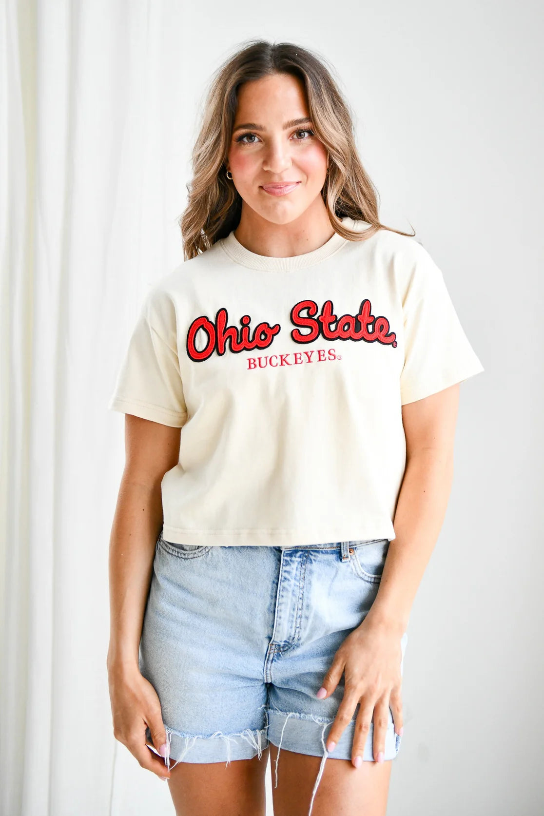 Ohio State Buckeyes - Manhattan Stitch Heavyweight Crop Tee T-shirt