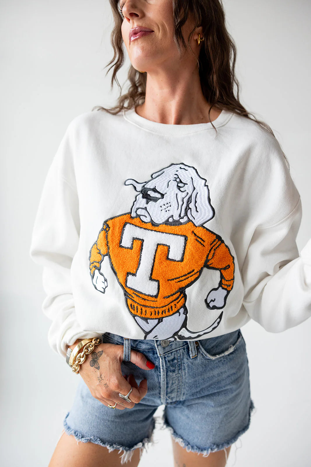 Tennessee Volunteers - NCAA Mascot Chenille Comfort Crewneck Long Sleeve