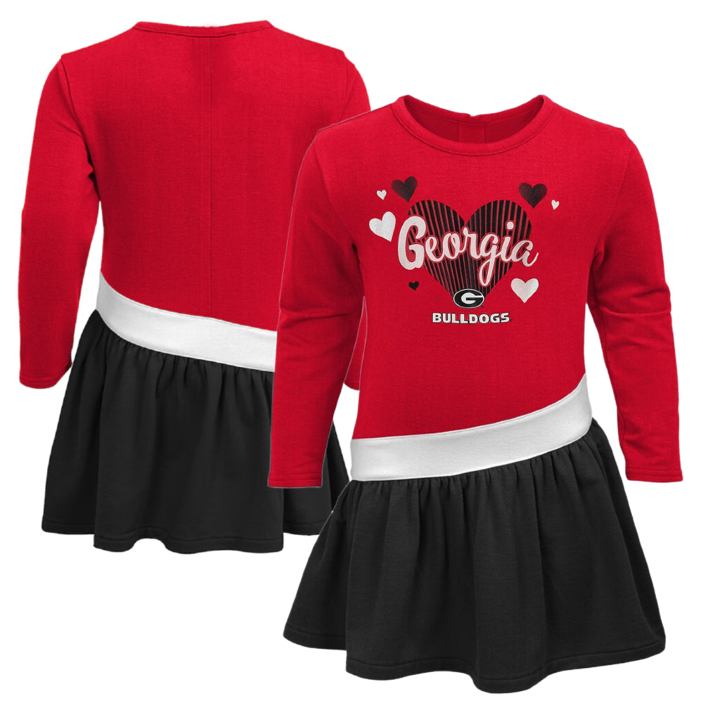 Georgia Bull Dogs - NCAA Toddler Heart to Heart Tunic Dress