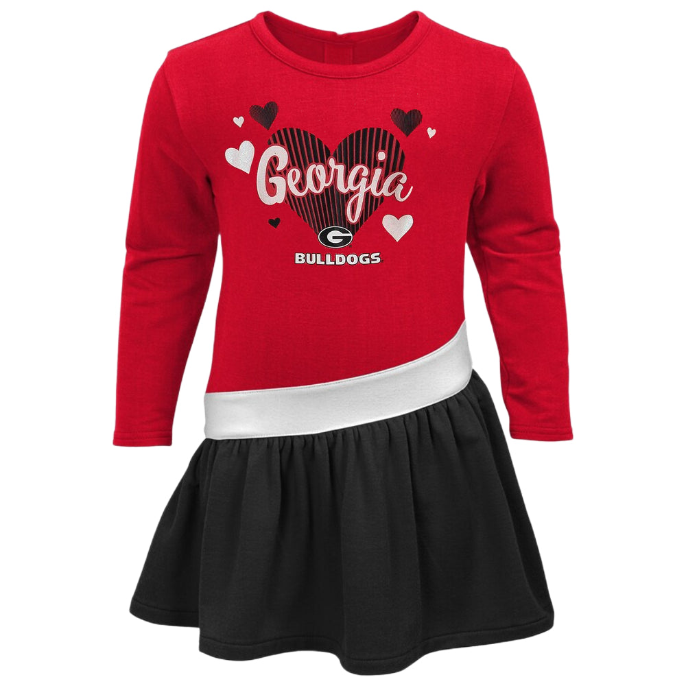 Georgia Bull Dogs - NCAA Toddler Heart to Heart Tunic Dress