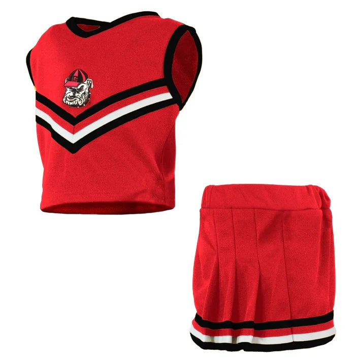 Georgia Bulldogs - NCAA Georgia Logo Two Piece Toddler Cheer Dress