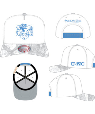 NCAA North Carolina Tar Heels Ghosted Pro Snapback Hat