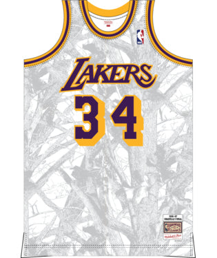 NBA Los Angeles Lakers Shaquille O'Neal Ghosted Swingman Jersey