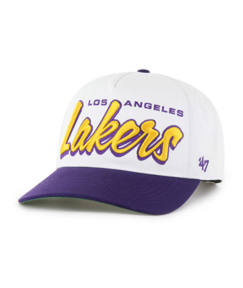 Los Angeles Lakers - NBA White Drop Shadow Hitch RF Hat, 47 Brand
