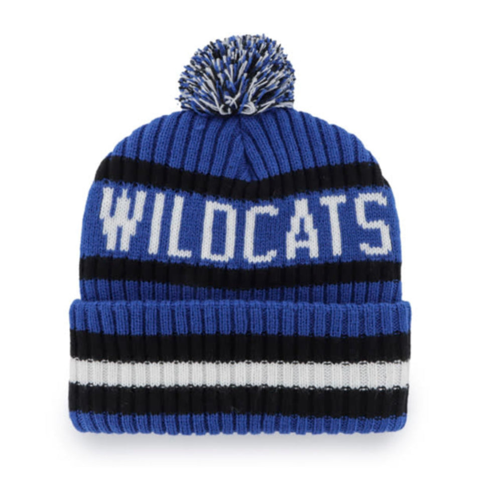 Kentucky Wildcats - NCAA Royal Bering Cuff Knit Beanie With Pom, 47 Brand