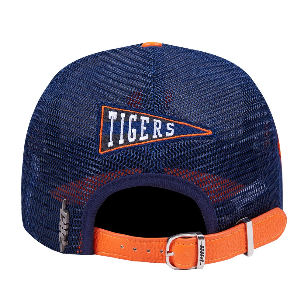Detroit Tigers - MLB Team Pennants M Pinch Front Trucker Leather Hat