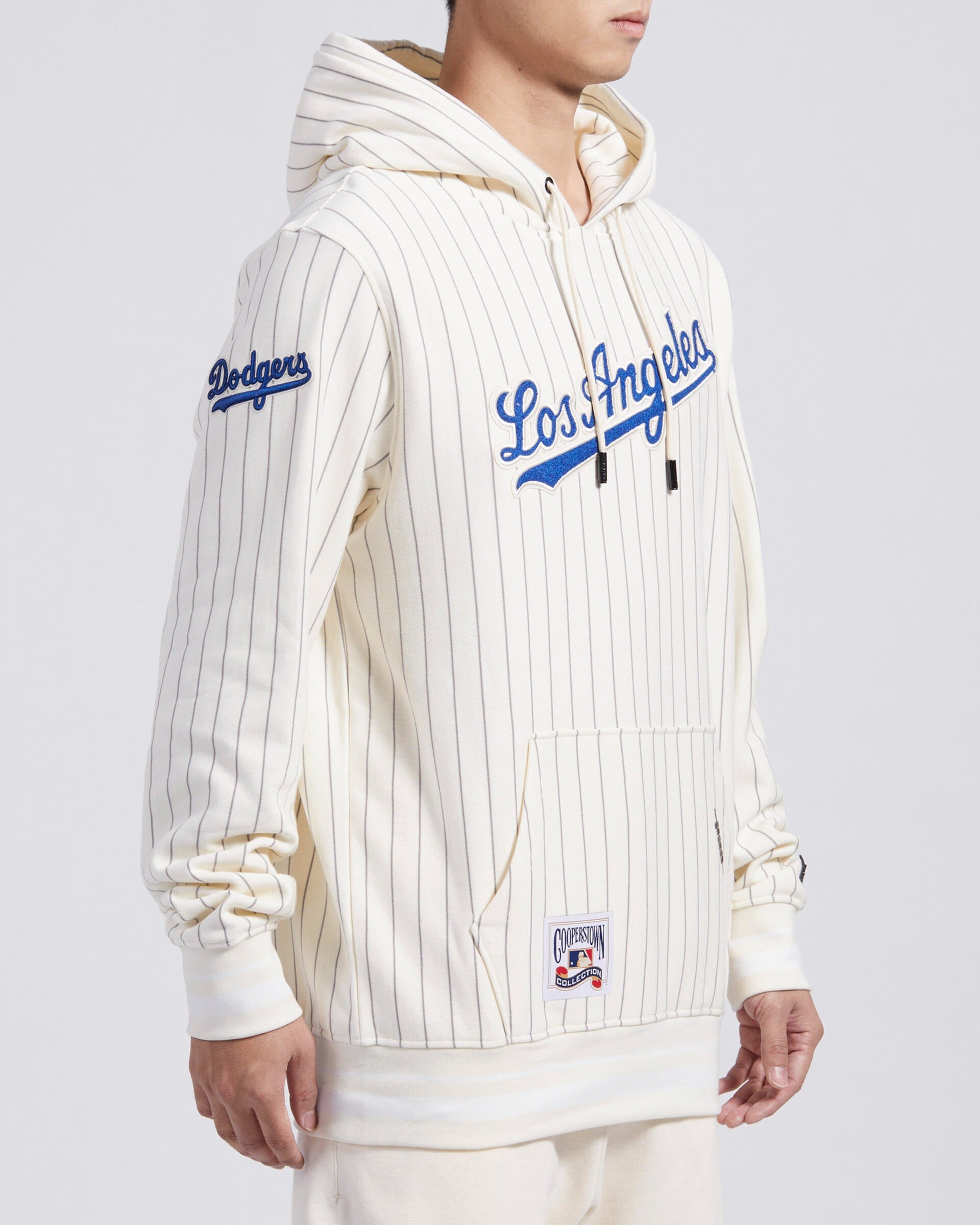 Los Angeles Dodgers - MLB Pinstripe Retro Classic Rib FLC Hoodie