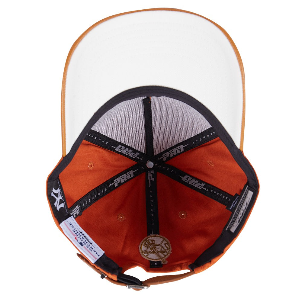New York Yankees - MLB Gramercy 2 Tone Pinch Front Strapback Burnt Orange Hat